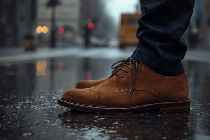 Kun je suède schoenen dragen in de regen?