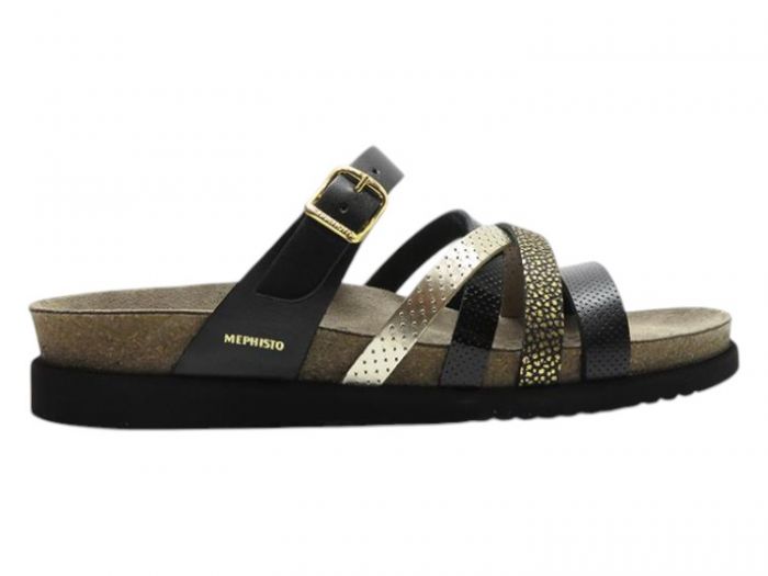 Mephisto Zwarte Slipper Huleda