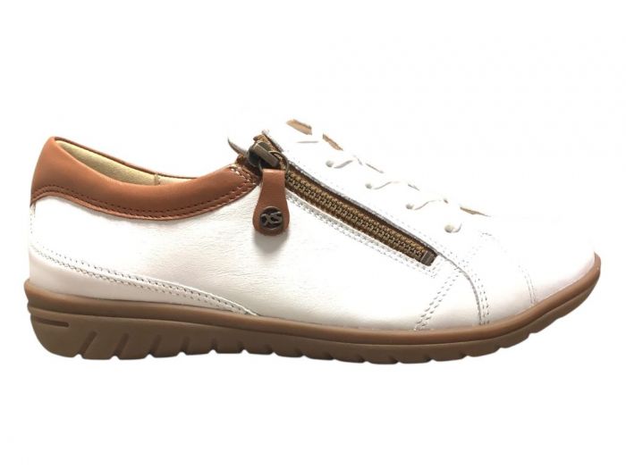 Hartjes Wit/Cognac Sneaker Casual Shoe G