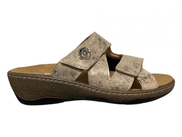 Q-Fit Taupe Slipper Alicante Stretch