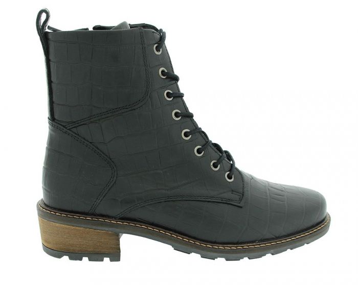 Solidus Veterboot Zwart Kroko 61000 Kinga K