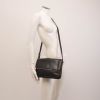 Berba Flap Bag Large Zwart-Taupe  005-576-14