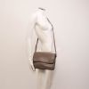 Berba Flap Bag Large Taupe-Zwart  005-576-17