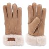 Wambat GLove Women Lammy Patchwork Stone