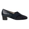 Pump HV leer/suede/lak Blauw J