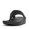 Fitlflop Lulu Glitter Toe-Thongs Black Glitter