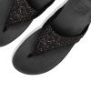 Fitlflop Lulu Glitter Toe-Thongs Black Glitter