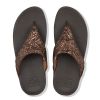 Fitlflop Lulu Glitter Toe-Thongs Chocolate Glitter