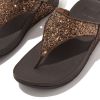 Fitlflop Lulu Glitter Toe-Thongs Chocolate Glitter