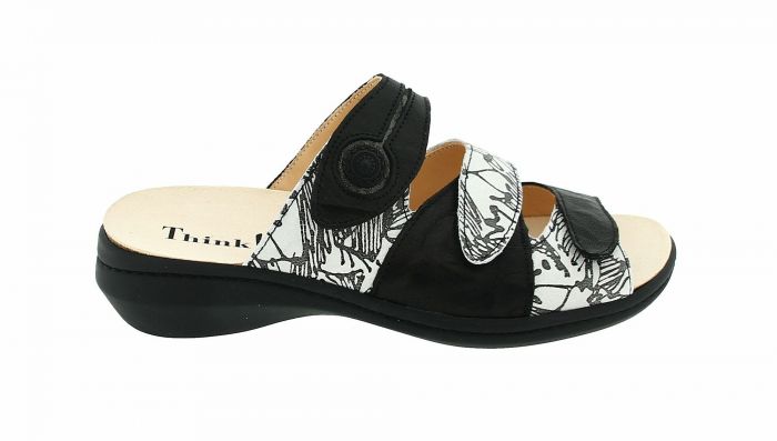 Think! Slipper Camilla Black Combi 000078-0050