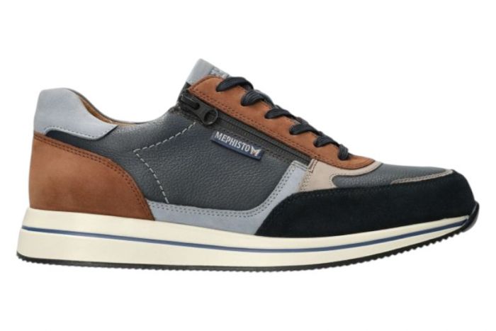 Mephisto Blauw Cognac Veterschoen Gilford