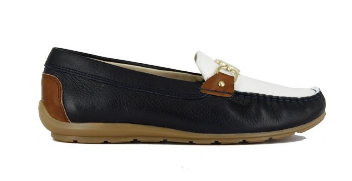 Ara Mocassin Blauw/Wit/Cognac 12-19210-06 G