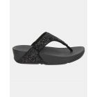 Fitlflop Lulu Glitter Toe-Thongs Black Glitter