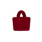 YW Faux Fur City Tas Klein Wijnrood-One Size