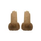 YW Handschoenen Faux Fur Camel/Camel-One Size