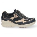 Durea Go Sneakers Zwart/Taupe/Goud 6265 K