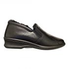 Rohde Pantoffels Zwart Leer Farun 2518