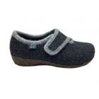 Q-Fit Zwarte Pantoffel Noor Vilt 3615