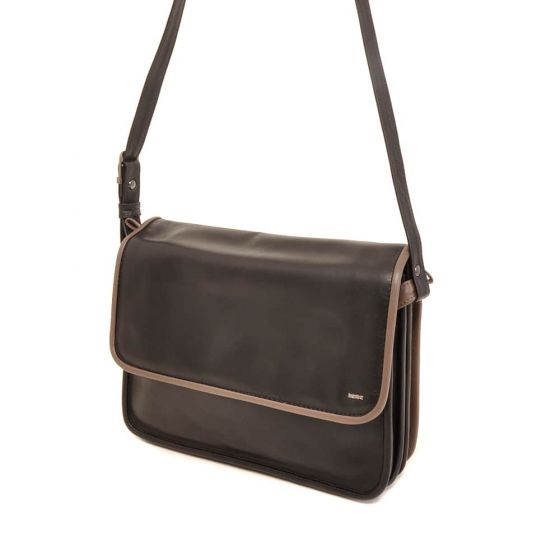 Berba Flap Bag Large Zwart-Taupe  005-576-14