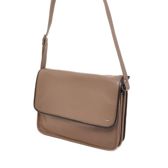 Berba Flap Bag Large Taupe-Zwart  005-576-17