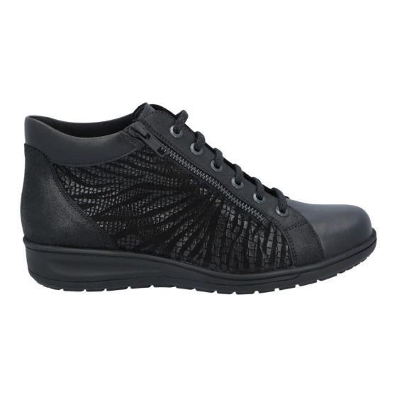 Solidus Zwarte Veterboot Kate 29007 K