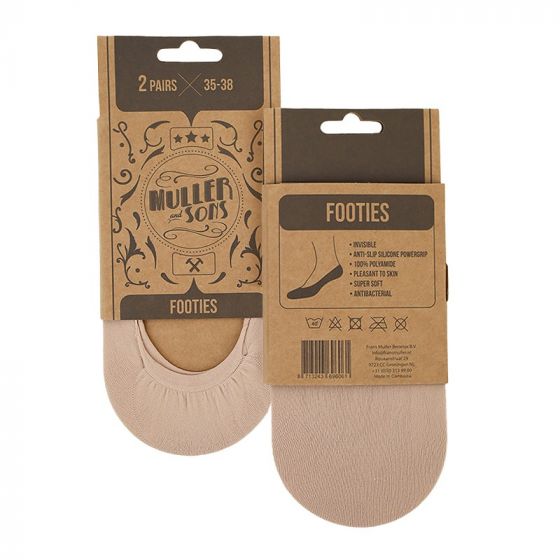 Muller-Sons Footies 2-Pack Beige
