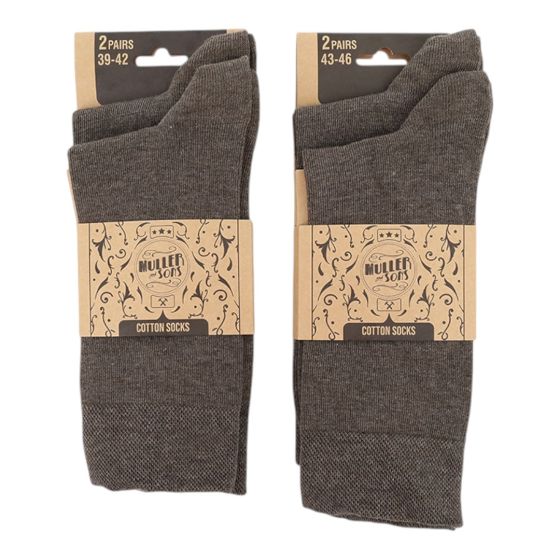 Muller&Sons Classic Socks 2 pack D.Bruin