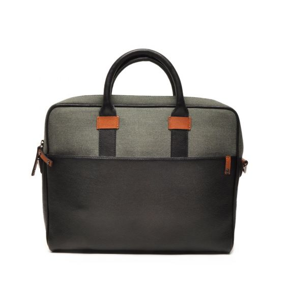 Berba Briefcase 15,6" Black/Olive 898-122-32