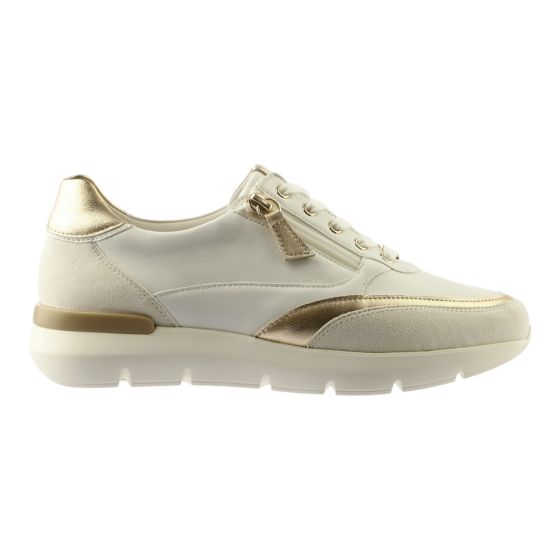 Hassia Sneakers Wit/Platin Bordeaux H