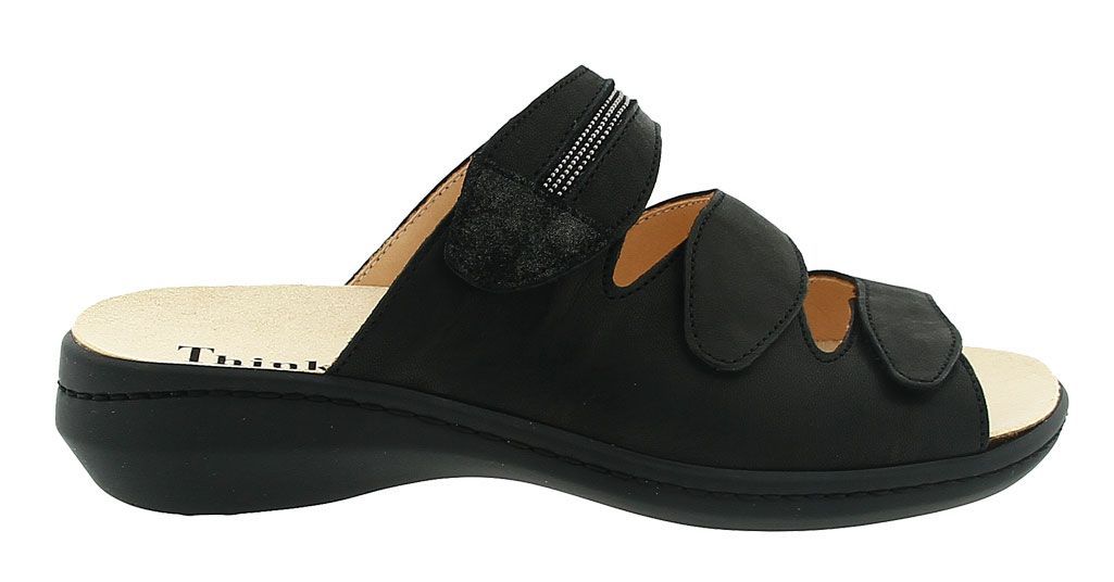 Think! Dames Camilla_3-000445 chroomvrij gelooid duurzaam vervangbaar voetbed sandalen, 8000 denim/combi, 43 EU, 8000 denim combi, 43 EU