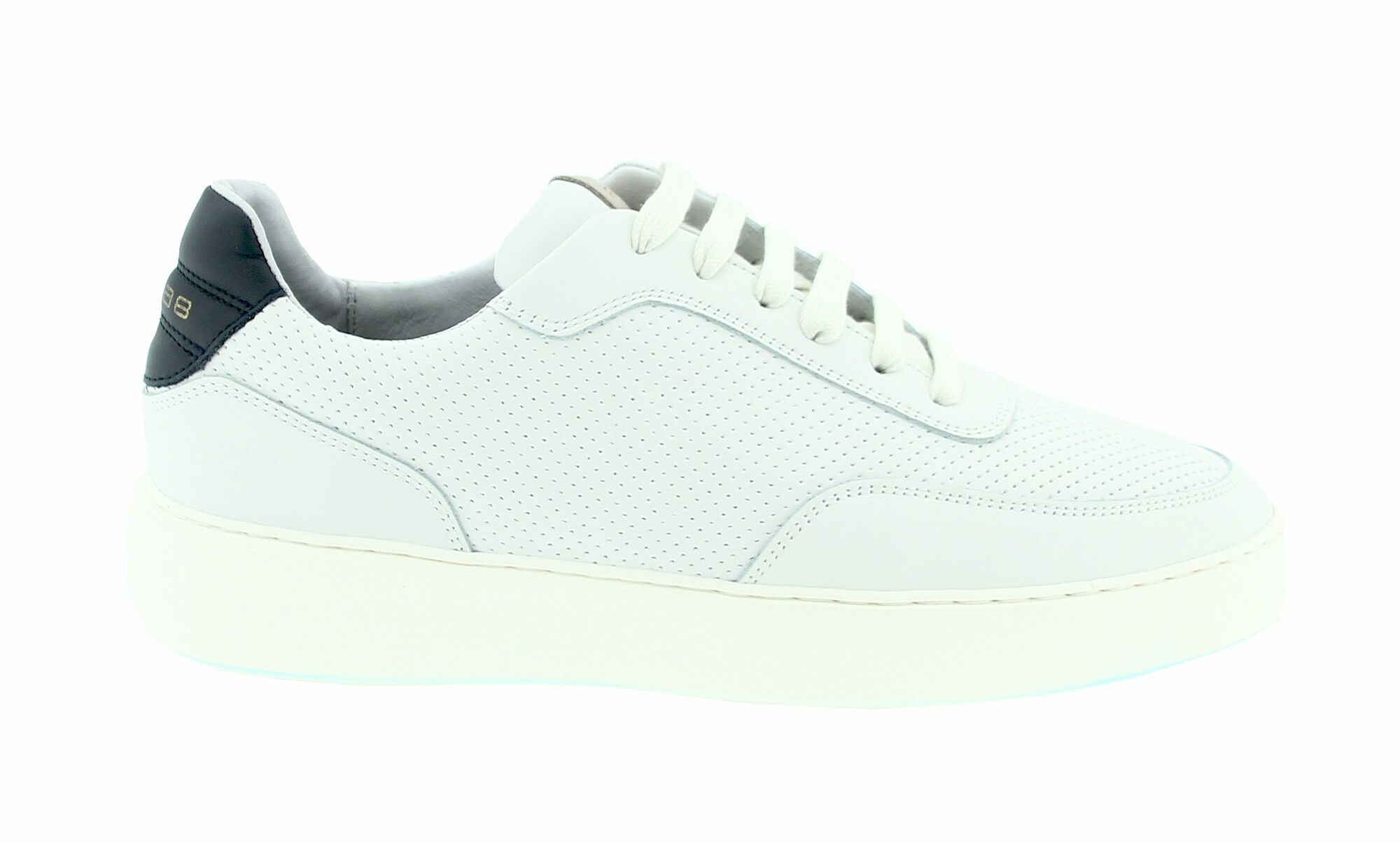 Low mondo ripple nappa perforated sale all white