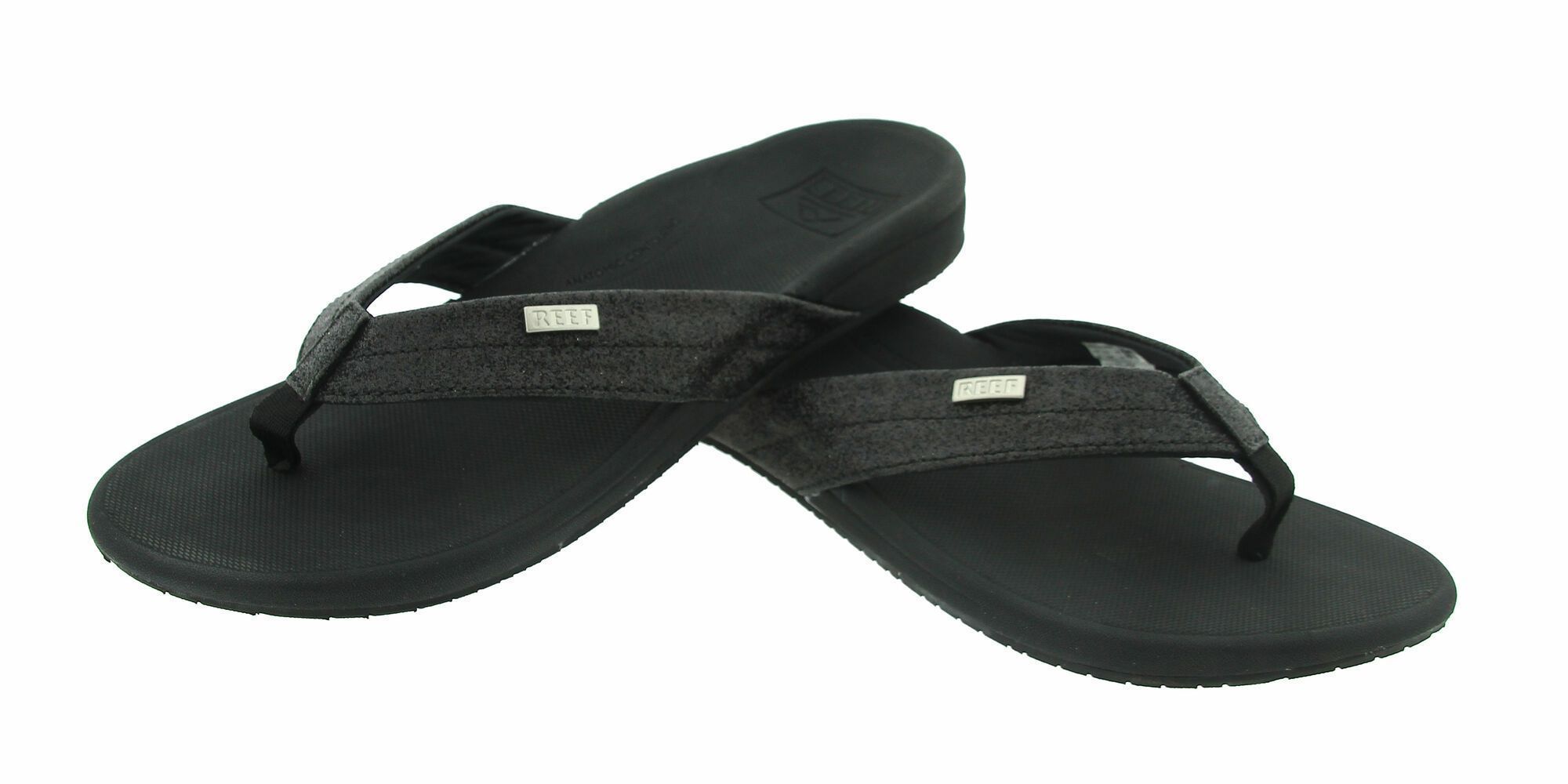 REEF Zwarte Teenslippers Ortho Spring