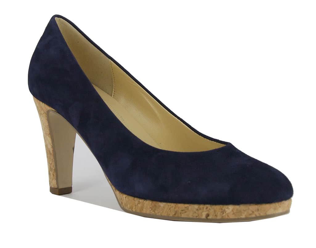 blauwe gabor pumps