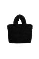 YW Faux Fur City Tas Kelin Beige Black