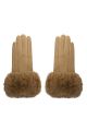 YW Handschoenen Faux Fur Camel/Camel