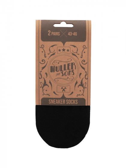 Muller&Sons Sneakers Socks 2-pak Zwart