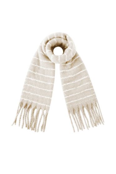 YW Wintersjaal Strip Casual Apricot