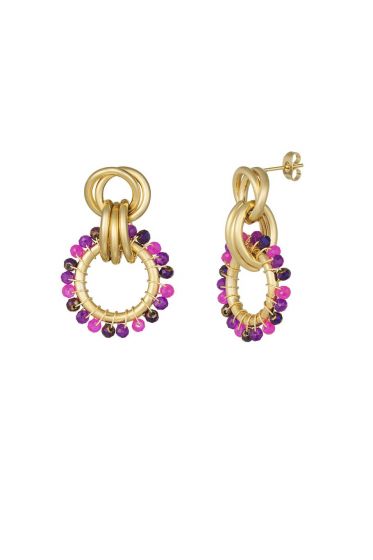 YW Happy Elegance Oorbellen Paars/Fuchsia