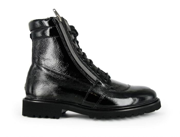 Durea Veterboot Zwart Lak 9689 H