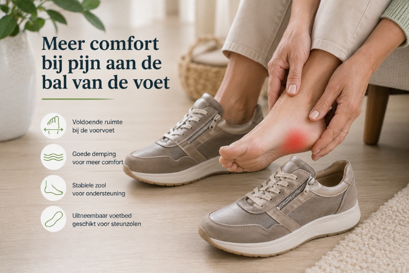Schoenen bij pijn aan de bal van de voet